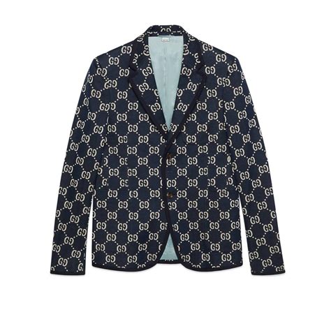 gucci pale blue coat|gucci jacquard.